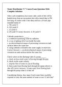 Water Distribution &OpenCurlyDoubleQuote;C&rdquo; Course Exam Questions With Complete Solutions