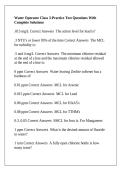 Water Operator Class 3-Practice Test Questions With Complete Solutions