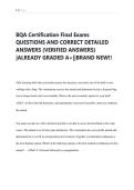 BQA Certification Final Exams  QUESTIONS AND CORRECT DETAILED  ANSWERS &lpar;VERIFIED ANSWERS&rpar;  &vert;ALREADY GRADED A&plus;&vert;&vert;BRAND NEW&excl;&excl;