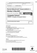 2025 Pearson Edexcel GCSE  Computer Science PAPER 1 QUESTION PAPER 1CP2&sol;01