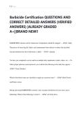 Barbicide Certification QUESTIONS AND  CORRECT DETAILED ANSWERS &lpar;VERIFIED  ANSWERS&rpar; &vert;ALREADY GRADED  A&plus;&vert;&vert;BRAND NEW&excl;&excl;