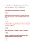 Financial Accounting Test Bank with Practice Questions