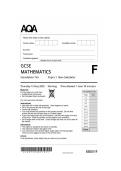 gcse aqa  foundation tier mathematics paper 1 2025 exam merged with mark scheme 
