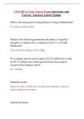 CFI CBCA Core Course Exam Questions and Correct Answers&vert; Latest Update