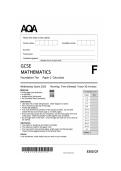 gcse aqa mathematics foundation tier paper 2 2025 exam merged with mark scheme 
