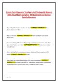 Private Patrol Operator Test Exam And Study guide Newest 2026 Actual Exam Complete 200 Questions and Correct Detailed Answers 