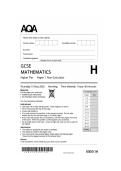 gcse aqa mathematics higher tier paper 1 2025 exam merged with mark scheme 