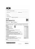 gcse aqa higher tier mathematics paper 2 2025 exam merged with mark scheme 