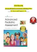 Test Bank for Advanced Pediatric Assessment 3rd Edition Ellen M&period; Chiocca &vert; All Chapters 1-26 &vert; Verified Questions&comma; Answers & Rationales