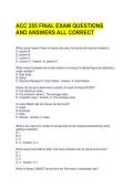 ACC 255 FINAL EXAM QUESTIONS AND ANSWERS ALL CORRECT 