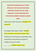 TEXAS ON-SITE SEWAGE FACILITY &lpar;OSSF&rpar;  INSTALLER II TEST 2026-2027 BANK EXAM  QUESTIONS ACCURATE ACTUAL EXAM &sol;  FREQUENTLY TESTED QUESTIONS WITH  100&percnt;DETAILED ANSWERS &vert;&vert; GRADED A &vert;BRAND  NEW&excl;&excl;