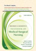 Test Bank Complete&lowbar; Textbook Of Medical-Surgical Nursing -Brunner & Suddarth's 16th Edition&comma; &lpar;2026&rpar; By Janice L&period; Hinkle&comma; Kerry H&period; Cheever&comma; Kristen Overbaugh & Carolyn E Bradley All Chapters 1-69&vert; 16 Units&vert; New Release&vert; Verified With Detailed Answer