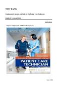 TEST BANK&lowbar;&lowbar;Fundamental Concepts and Skills for the Patient Care Technician 2nd Edition by Kimberly Townsend Little &comma; ISBN&colon; 9780323794855 &vert;All Chapters Included&vert; Guide A&plus;