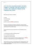 CPAN ACTUAL EXAM QUESTIONS AND 100- CORRECT ANSWERS 