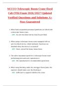 NCCCO Telescopic Boom Crane fixed  Cab &lpar;TSS&rpar; Exam 2026&sol;2027 Updated  Verified Questions and Solutions A&plus;  Pass Guaranteed