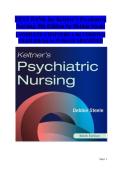 Keltner&rsquo;s Psychiatric Nursing &lpar;9th Edition&rpar;&comma; Psychiatric&ndash;Mental Health Nursing&comma; Comprehensive Test Bank with Verified Exam Questions and Answers