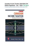 TEST BANK &SOLUTION MANUAL for  Canadian Income Taxation 2024&sol;2025 27th Edition &lpar; Abraham Iqbal William Buckwold&comma; 2024&rpar; All Chapters Covered Newest 