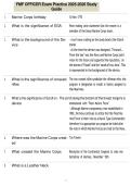 FMF OFFICER Exam Practice 2025-2026 Study Guide