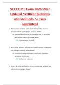 NCCCO PT Exam 2026&sol;2027  Updated Verified Questions  and Solutions A&plus; Pass  Guaranteed 