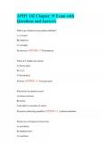 APHY 102 Chapter 19 Exam with Questions and Answers