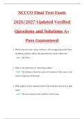 NCCCO Final Test Exam  2026&sol;2027 Updated Verified  Questions and Solutions A&plus;  Pass Guaranteed 