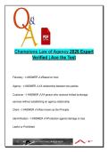 Champions Law of Agency 2026 &ndash; 60 Questions &vert; TREC Rules&comma; Fiduciary Duties&comma; Client vs&period; Customer &vert; Texas Real Estate Exam