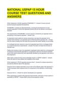 NATIONAL USPAP 15 HOUR COURSE TEST QUESTIONS AND ANSWERS 
