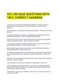 ACC 255 QUIZ QUESTIONS WITH 100&percnt; CORRECT ANSWERS