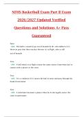 NFHS Basketball Exam Part II Exam  2026&sol;2027 Updated Verified  Questions and Solutions A&plus; Pass  Guaranteed 