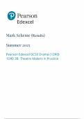 2025 Pearson Edexcel GCSE Drama  PAPER 3 MARK SCHEME 1DR0&sol;3B