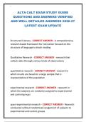 ALTA CALT Exam Study Guide &mdash; Verified Questions & Detailed Answers &lpar;2026‑27&rpar;