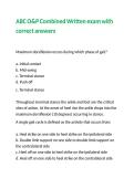ABC O&P Combined Written exam with correct answers