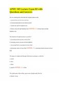 APHY 102 Lecture Exam III with Questions and Answers