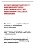 ISA UTILITY SPECIALIST &lpar;CHAPTERS 1 &ndash; 7 &rpar; EXAM WITH CORRECT ACTUAL QUESTIONS AND CORRECTLY WELL DEFINED ANSWERS LATEST ALREADY GRADED A&plus; 2026