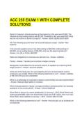 ACC 255 EXAM 1 WITH COMPLETE SOLUTIONS