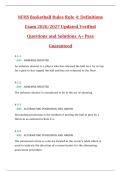NFHS Basketball Rules Rule 4&colon; Definitions  Exam 2026&sol;2027 Updated Verified  Questions and Solutions A&plus; Pass  Guaranteed