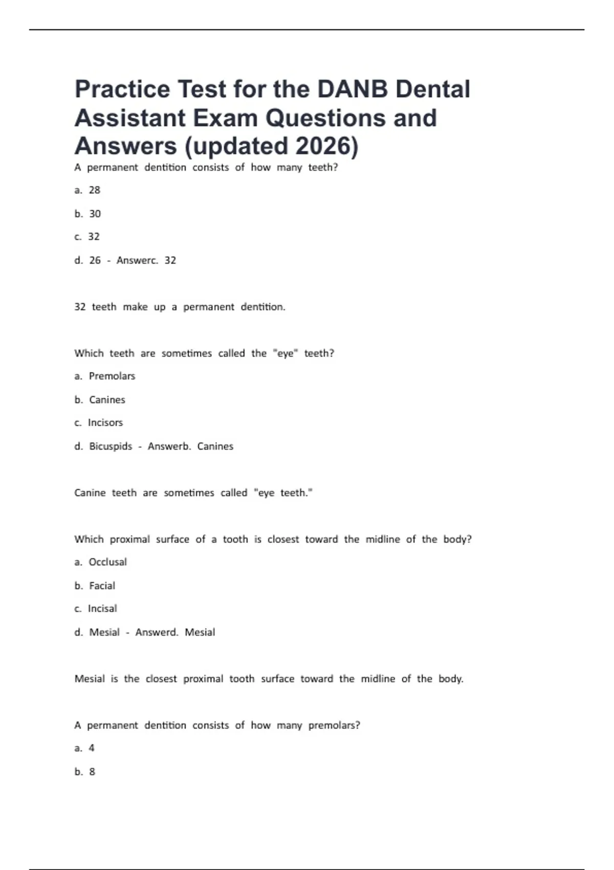 danb latest 2026 | 2027 package deal Questions and Answers All Verified ...