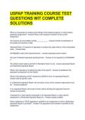 USPAP TRAINING COURSE TEST QUESTIONS WITH COMPLETE SOLUTIONS 