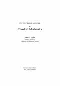 Classical Mechanics &ndash; John R&period; Taylor &vert; Instructor&rsquo;s Solutions Manual &lpar;Chapters 1&ndash;16&rpar;