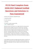 PCCN Final Complete Exam  2026&sol;2027 Updated Verified  Questions and Solutions A&plus;  Pass Guaranteed 