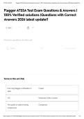 Flagger ATSSA Test Exam Questions & Answers &lowbar; 100- Verified solutions &lowbar;Questions with Correct Answers 2026 latest update&excl;&excl; 