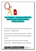 LAW OF AGENCY - CHAMPIONS SCHOOL OF REAL ESTATE EXAM COMPLETE PACKAGE DEAL