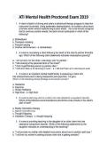 ATI Mental Health Proctored Exam 2019