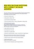 BSN HESI 266 EXAM QUESTIONS WITH CORRECT DETAILED ANSWERS