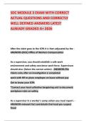 SDC MODULE 3 EXAM WITH CORRECT ACTUAL QUESTIONS AND CORRECTLY WELL DEFINED ANSWERS LATEST ALREADY GRADED A&plus; 2026