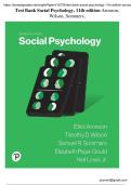 Test Bank for Social Psychology 11th Edition by Elliot Aronson&comma; Timothy D&period; Wilson&vert; 9780137633647&vert; All Chapters&vert; LATEST