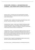 NCCER CORE - MODULE 1 &vert; 138 QUESTIONS AND ANSWERS &vert; 2026 UPDATE WITH COMPLETE SOLUTION