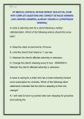 ATI MEDICAL SURGICAL RETAKE NEWEST 2026 ACTUAL EXAM  WITH COMPLETE QUESTIONS AND CORRECT DETAILED ANSWERS  &lpar;100&percnt; VERIFIED ANSWERS&rpar; &vert;ALREADY GRADED A&plus;&vert; &vert;&vert;PROFESSOR  VERIFIED&vert;&vert;