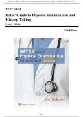 Test Bank - Bates' Guide to Physical Examination and History Taking 12th Edition &lpar;Bickley&comma; 2021&rpar; Chapter 1-20 &vert; All Chapters with Answers and Rationales