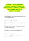 ALTA CALT FINAL EXAM PREP  2026&sol;2027 COMPLETE QUESTIONS  WITH VERIFIED CORRECT ANSWERS &vert;&vert;  100&percnt; GUARANTEED PASS  <NEWEST VERSION> 